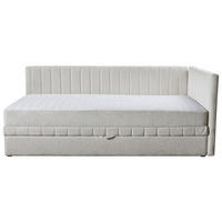 SCHLAFSOFA ROMA in Chenille, Jacquard Beige  - Beige/Schwarz, Design, Kunststoff/Textil (212/83/99cm) - MID.YOU