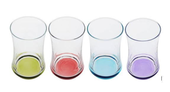 Longdrinkglas mit Farbigen Boden Edward, ca. 365 ml