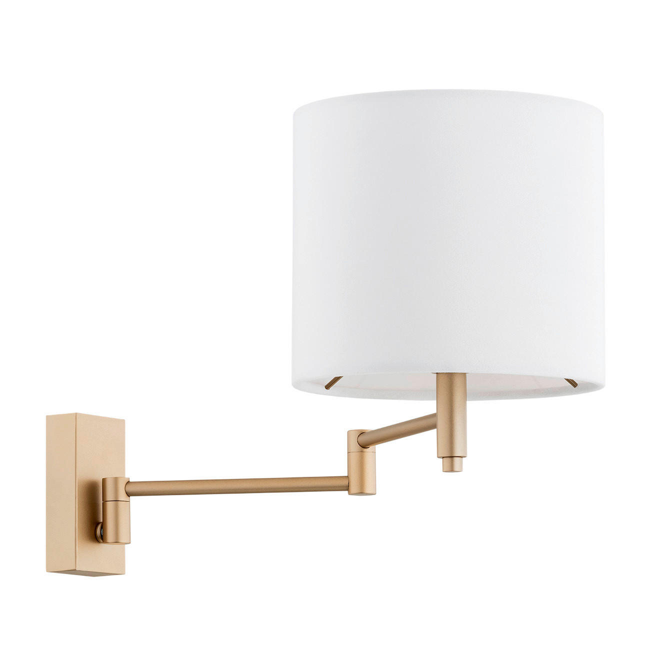 XXXLutz Wandleuchte Argon Dolce Weiß, Gold 45x20x24 cm