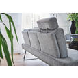 SITZBANK 224/92/78 cm  in Braun, Chromfarben  - Chromfarben/Braun, Design, Textil/Metall (224/92/78cm) - Dieter Knoll