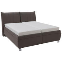 KÁRPITOZOTT ÁGY 180/200 cm  szürke  - nyírfa/fehér, Konventionell, textil/fa (180/200cm) - Dieter Knoll