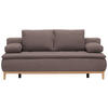 BOXSPRINGSOFA in Webstoff Braun  - Eichefarben/Beige, Design, Holz/Textil (202/78/93/100cm) - Venda
