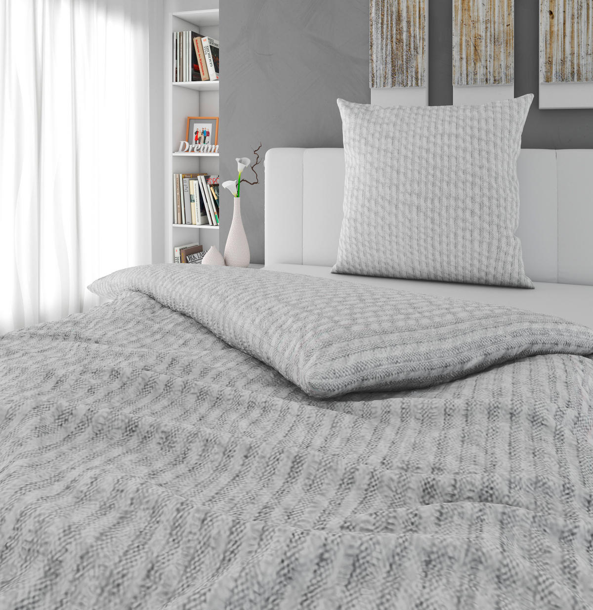 BETTWÄSCHE Seersucker 155/200 cm  - Weiß, Textil (155/200cm) - Novel