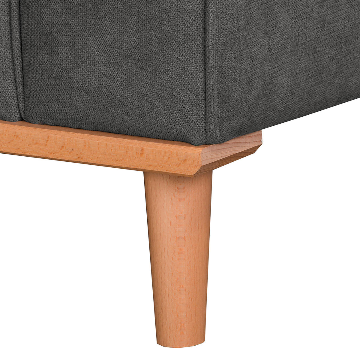 ECKSOFA in Mikrofaser Beige  - Wengefarben/Beige, Design, Holz/Textil (150/230cm) - Livetastic