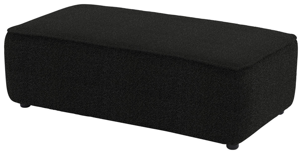 ECKSOFA in Flachgewebe Schwarz  - Schwarz, Design, Kunststoff/Textil (164/341cm) - W.Schillig