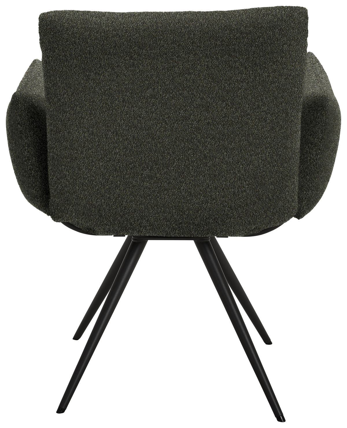 ARMLEHNSTUHL Stahl Struktur  - Anthrazit/Olivgrün, Natur, Textil/Metall (72/90/65cm) - Venjakob