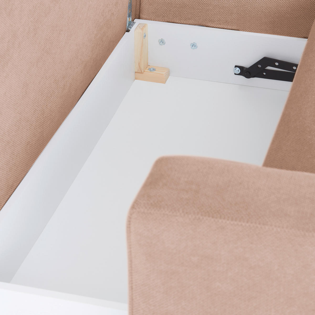 ECKSOFA in Rosa  - Schwarz/Rosa, Modern, Textil/Metall (238/162cm) - Ondega