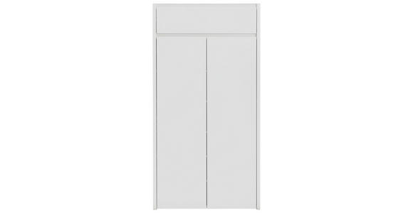 SCHUHSCHRANK 68/132,3/34 cm - Weiß, Design, Glas/Holzwerkstoff (68/132,3/34cm) - Voleo