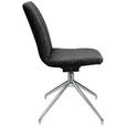 STUHL  in Aluminium Flachgewebe Metall, Textil  - Anthrazit/Alufarben, Design, Textil/Metall (46/81,5-84,5/55cm) - Johann Jakob