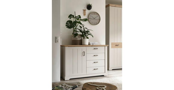 SIDEBOARD  128/88/42 cm 4 Schublade(n)  - Champagner/Bronzefarben, LIFESTYLE, Holzwerkstoff/Metall (128/88/42cm) - Landscape
