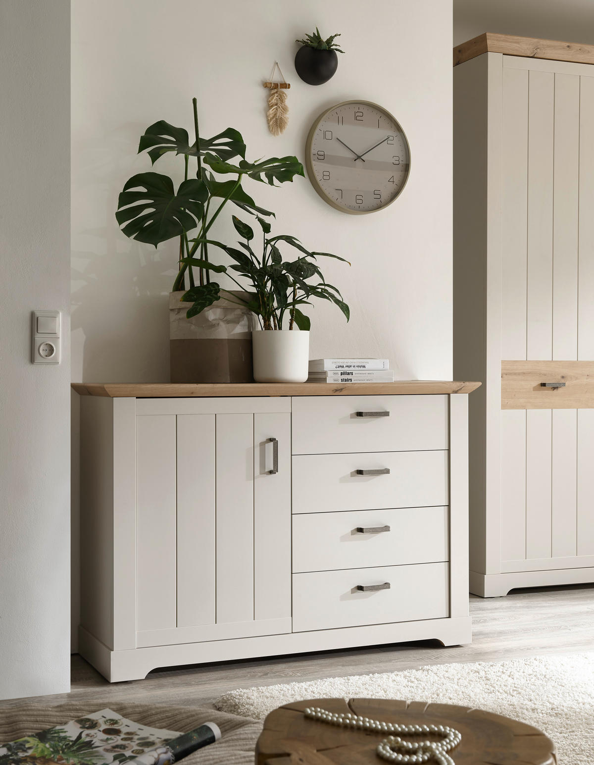 SIDEBOARD  128/88/42 cm 4 Schublade(n)  - Champagner/Bronzefarben, LIFESTYLE, Holzwerkstoff/Metall (128/88/42cm) - Landscape