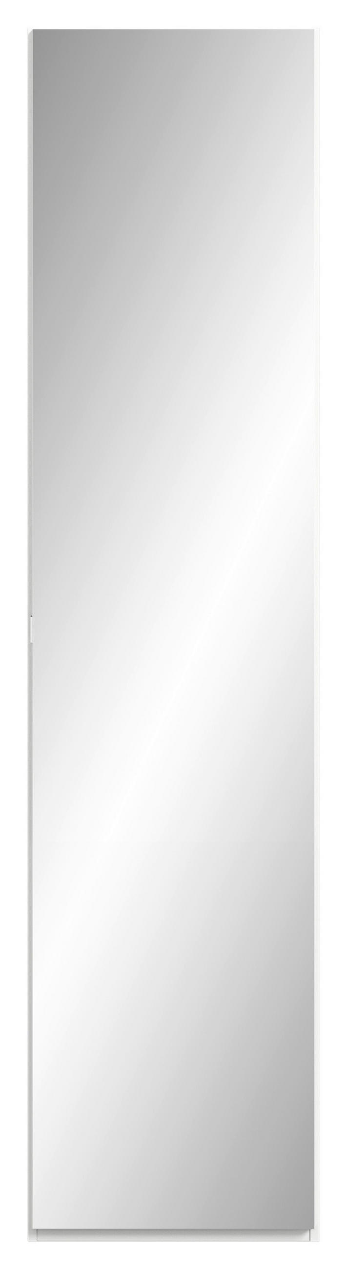 KLEIDERSCHRANK in Weiss  - Weiss/Edelstahlfarben, Design, Glas/Holzwerkstoff (51,3/213,6/59,3cm) - Cantus