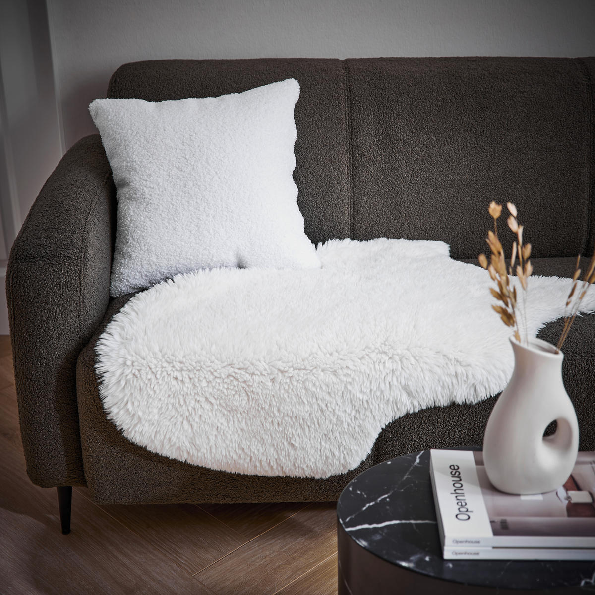 MŰSZŐRME - fehér, Konventionell, textil/szőrme (60/90cm) - Boxxx