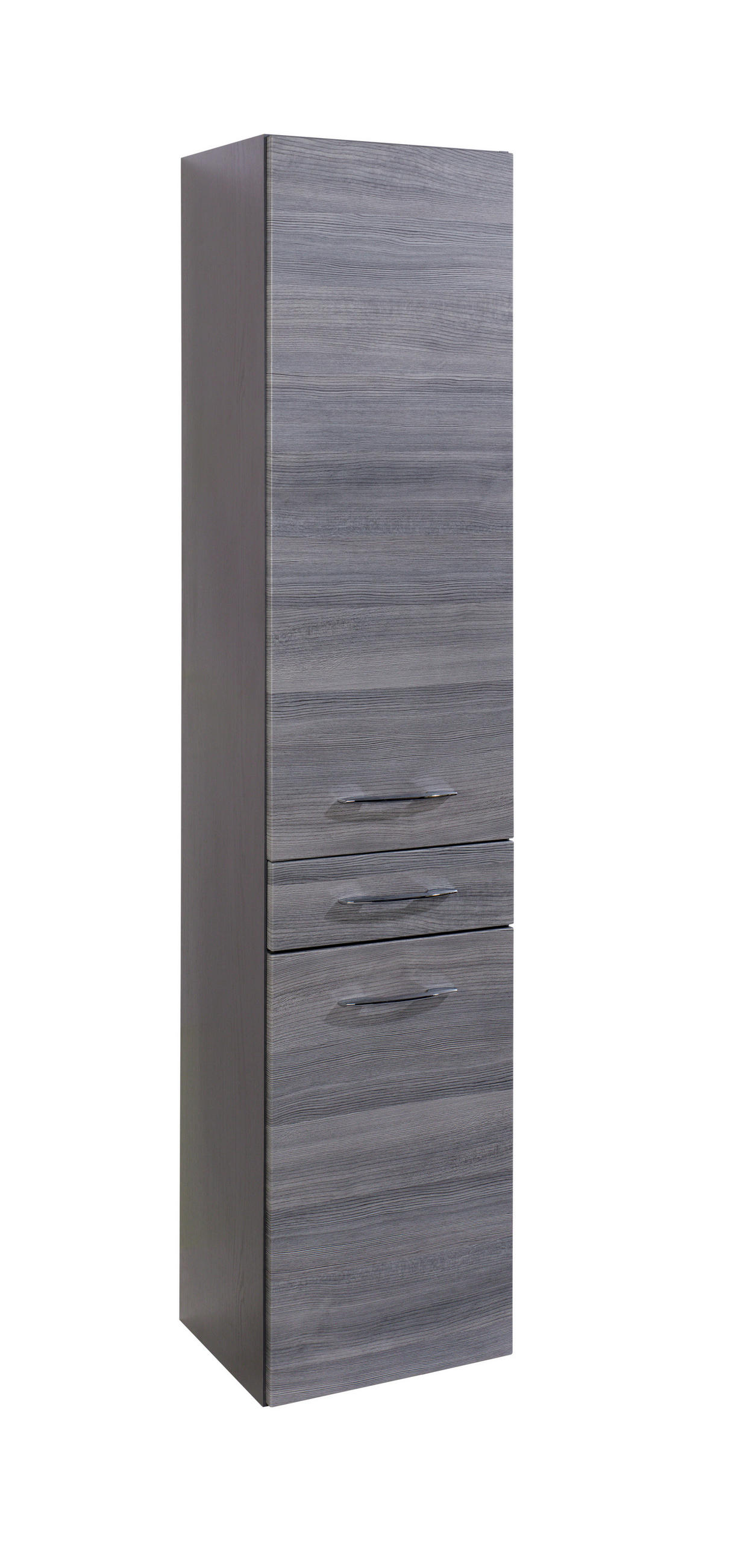HOCHSCHRANK 40/180/35 cm  - Chromfarben/Anthrazit, KONVENTIONELL, Holzwerkstoff/Metall (40/180/35cm) - Carryhome