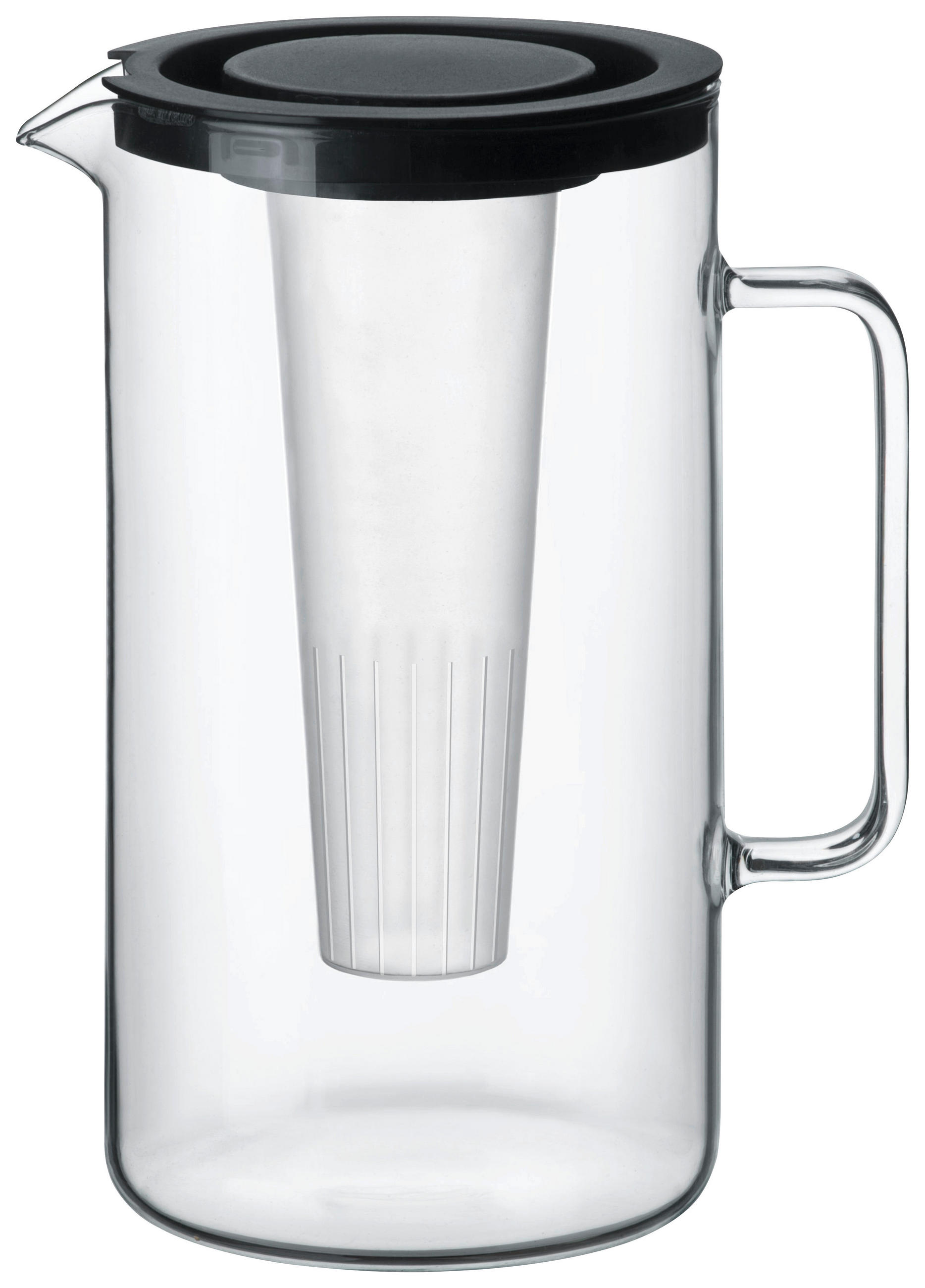 GLASKRUG    - Klar/Schwarz, Basics, Glas (13,5/25,2cm) - Novel