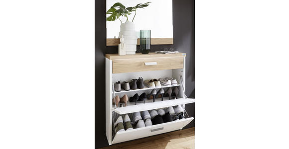 GARDEROBE 5-teilig in 290/200/32 cm - Eichefarben/Weiß, Design, Holz/Holzwerkstoff (290/200/32cm) - Dieter Knoll