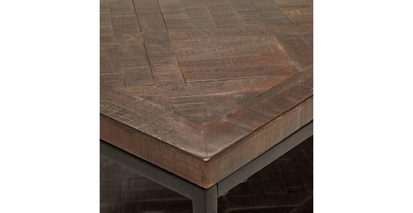COUCHTISCH Recyclingholz massiv 110/60/40 cm rechteckig Schwarz, Dunkelgrau - Dunkelgrau/Schwarz, Design, Holz/Metall (110/60/40cm) - Carryhome