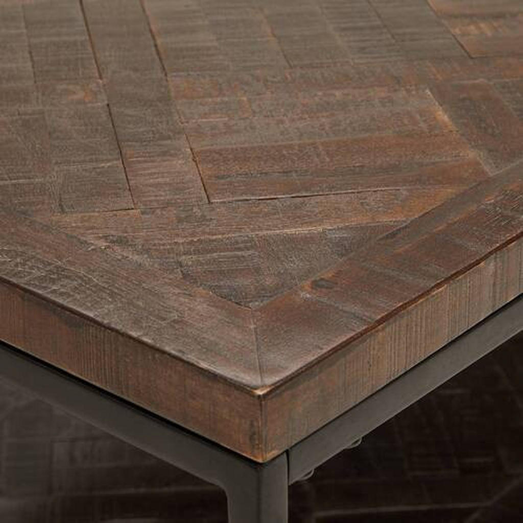 Thumbnail - Carryhome Couchtisch, Schwarz, Dunkelgrau, Holz, Metall, Recyclingholz, massiv, Holz, rechteckig, eckig, 60x40x110 cm, W...