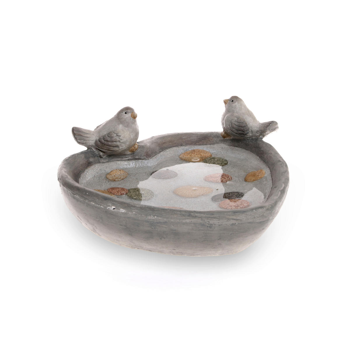 VOGELBAD - Grau, LIFESTYLE, Stein (34/34/15cm)