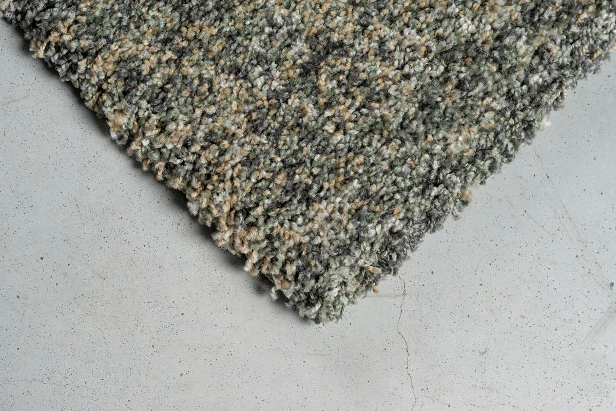 WEBTEPPICH  Wohnzimmer 200/290 cm Mehari Grün, Goldfarben, Dunkelgrau  - Dunkelgrau/Goldfarben, Basics, Kunststoff/Textil (200/290cm) - Novel