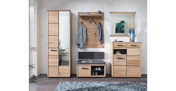 GARDEROBE 5-teilig  in 268/204/41 cm  - Wildeiche/Graphitfarben, Natur, Holz/Holzwerkstoff (268/204/41cm) - Linea Natura