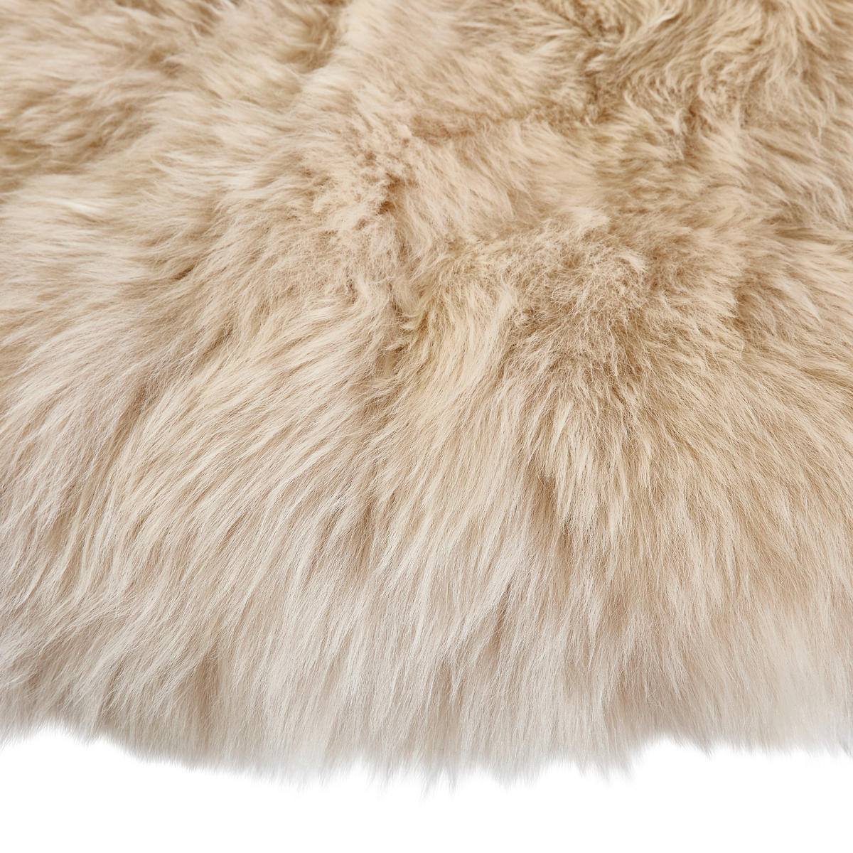 SCHAFFELL 160 cm Creme rechteckig  - Creme, Natur, Leder/Fell (160cm) - Linea Natura