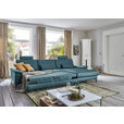 ECKSOFA  in Echtleder Blau  334/176 cm  - Blau/Schwarz, Design, Leder/Metall (334/176cm) - Dieter Knoll
