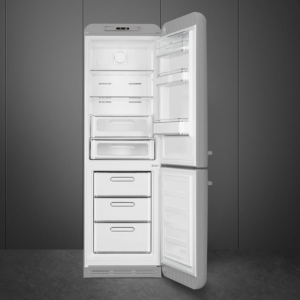 KÜHL-GEFRIER-KOMBINATION 60/196,8/72,8 cm FAB32RSV5  - Silberfarben, Basics, Metall (60/196,8/72,8cm) - SMEG