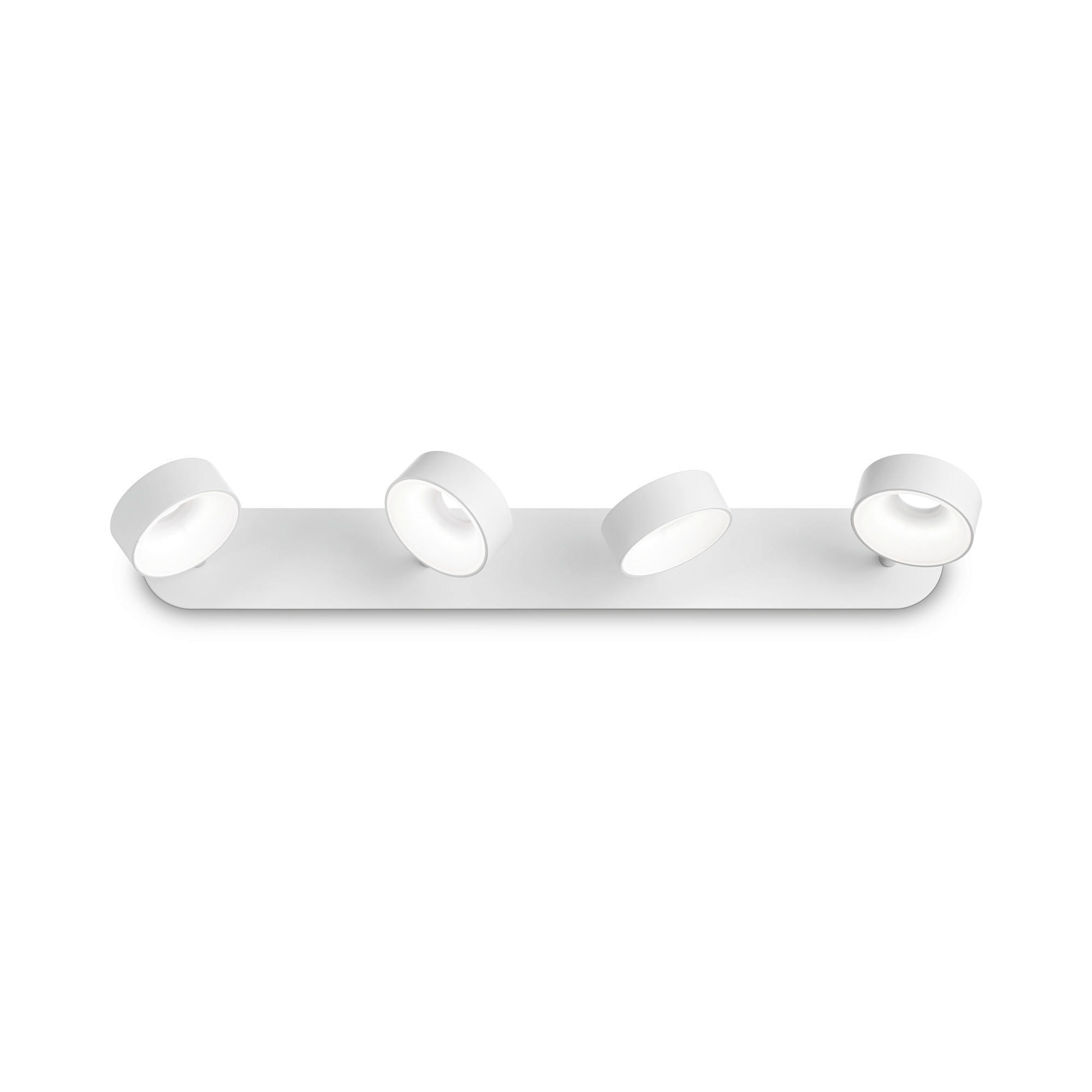 LED-DECKENLEUCHTE 55/13,5/8 cm   - Weiß, Basics, Kunststoff/Metall (55/13,5/8cm) - Ideal Lux