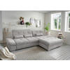 ECKSOFA in Chenille Grau  - Chromfarben/Grau, Modern, Textil/Metall (300/196cm) - Livetastic