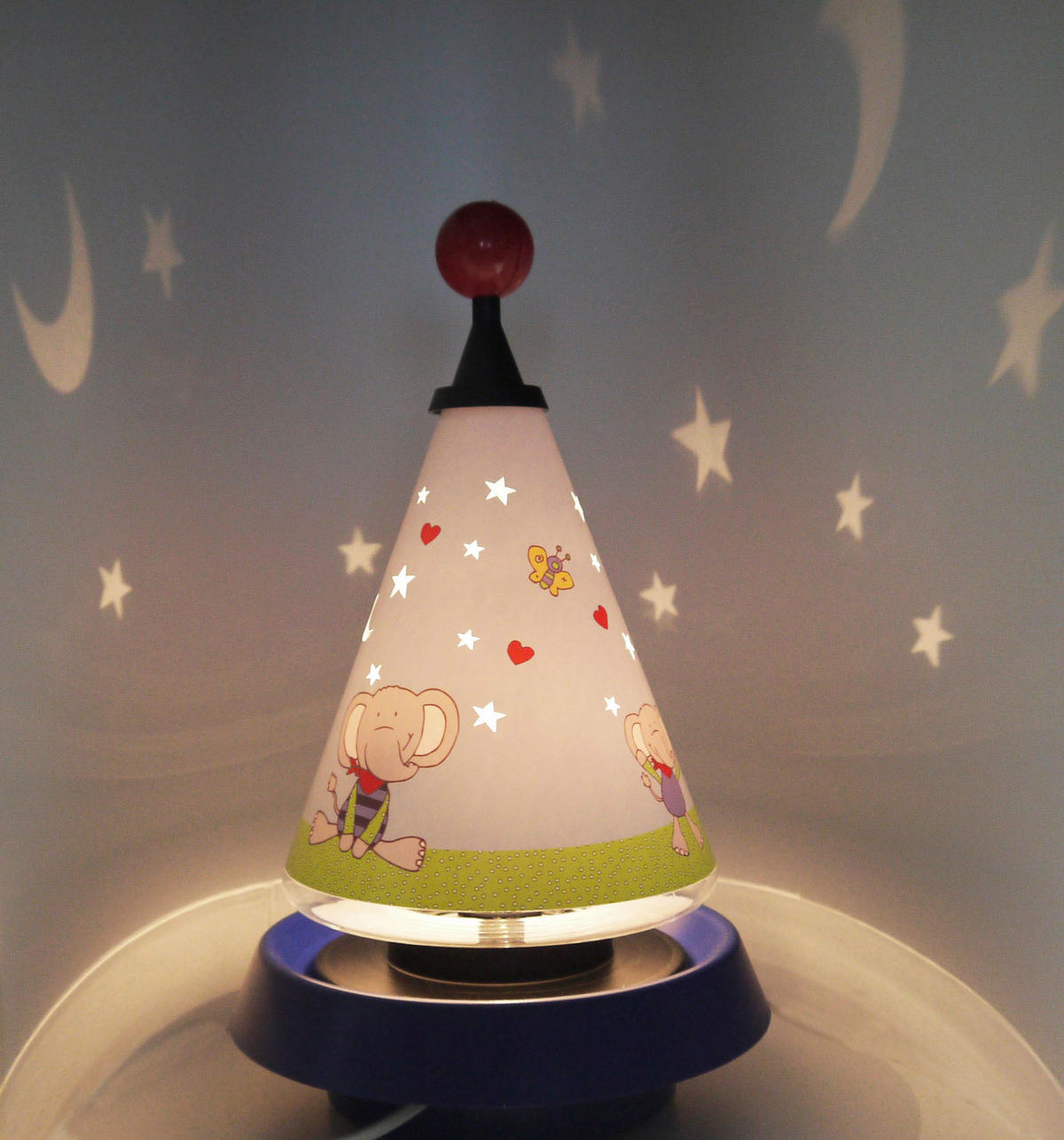 KINDERTISCHLEUCHTE Lolo Lombardo 21/35 cm  - Blau/Gelb, LIFESTYLE, Kunststoff (21/35cm) - Sigikid