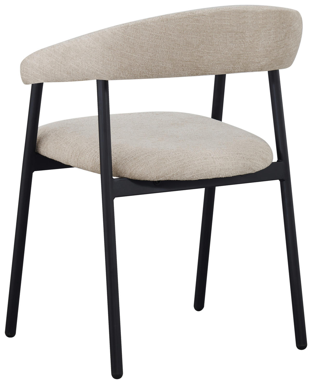 ARMLEHNSTUHL  inklusive Armlehnen Struktur  Schwarz, Beige  - Beige/Schwarz, MODERN, Holz/Textil (53/80/55cm) - Livetastic