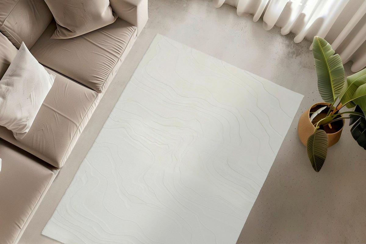 COVOR CU ȚESĂTURĂ PLATĂ My Interstellar  - alb, Basics, textil (160/230cm)