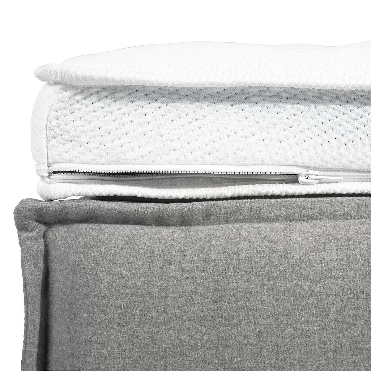 BOXSPRINGBETT 240/200 cm  in Hellgrau  - Hellgrau, Design, Textil (240/200cm) - home24