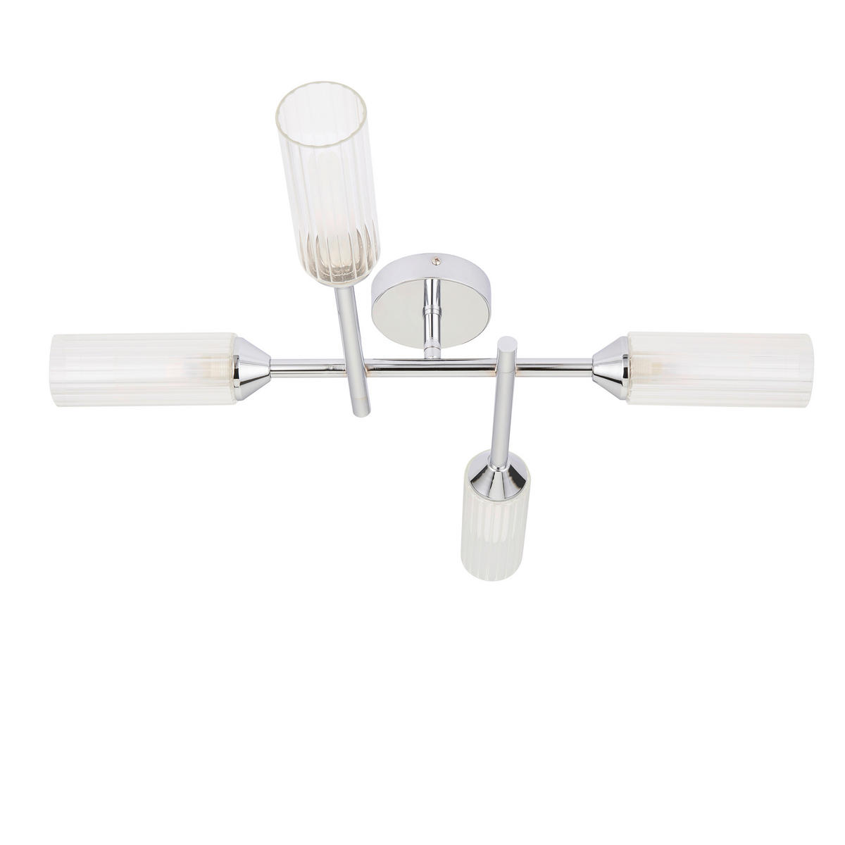 BADEZIMMER-DECKENLEUCHTE  60/12 cm    - Klar/Chromfarben, KONVENTIONELL, Glas (60/12cm) - ENDON