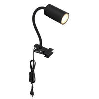 LAMPA SO ŠTIPCOM, GU10, 10/5,5/41,5 cm - čierna, Basics, kov/plast (10/5,5/41,5cm) - Globo