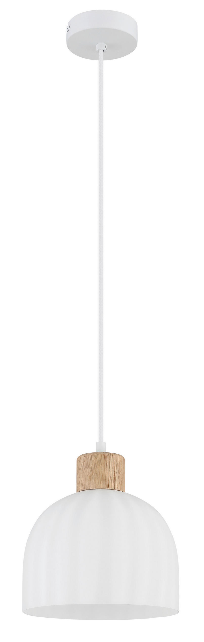HÄNGELEUCHTE Swanson 20/120 cm  - Opal/Braun, Design, Glas/Holz (20/120cm) - Globo