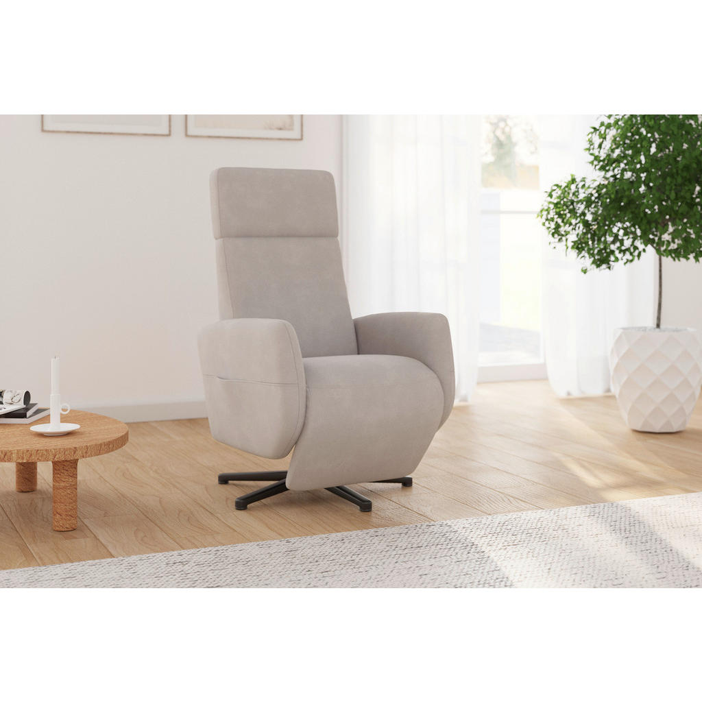Sit & More RELAXAČNÉ KRESLO, textil, sivobéžová