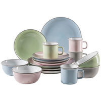 KOMBISERVICE Maila 16-teilig  - Hellrosa/Hellgrau, Basics, Keramik - Mäser