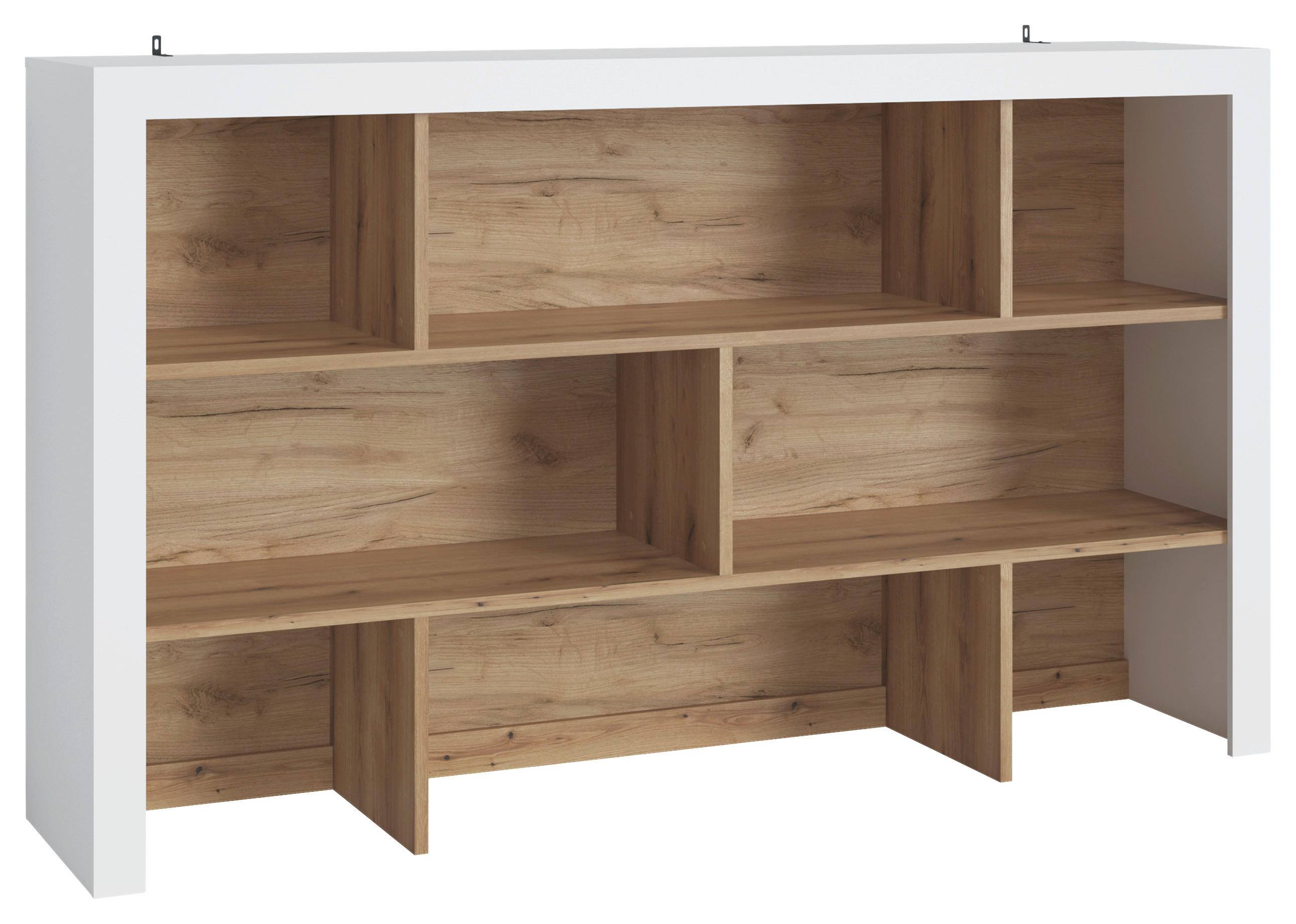 Kommodenaufsatz Calabria Weiss/eichefarben, B: 201,2 Cm