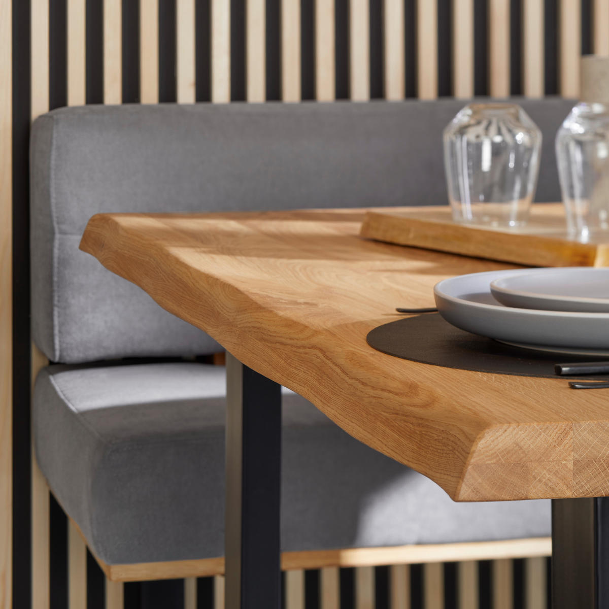 JEDÁLENSKÝ STÔL, divoký dub, farba duba,  - čierna/farba duba, Modern, kov/drevo (140/90/75cm) - Zandiara