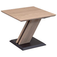COUCHTISCH in Holz, Metall 50/50/44-61 cm  - Eiche Bianco/Anthrazit, Natur, Holz/Metall (50/50/44-61cm) - Venda