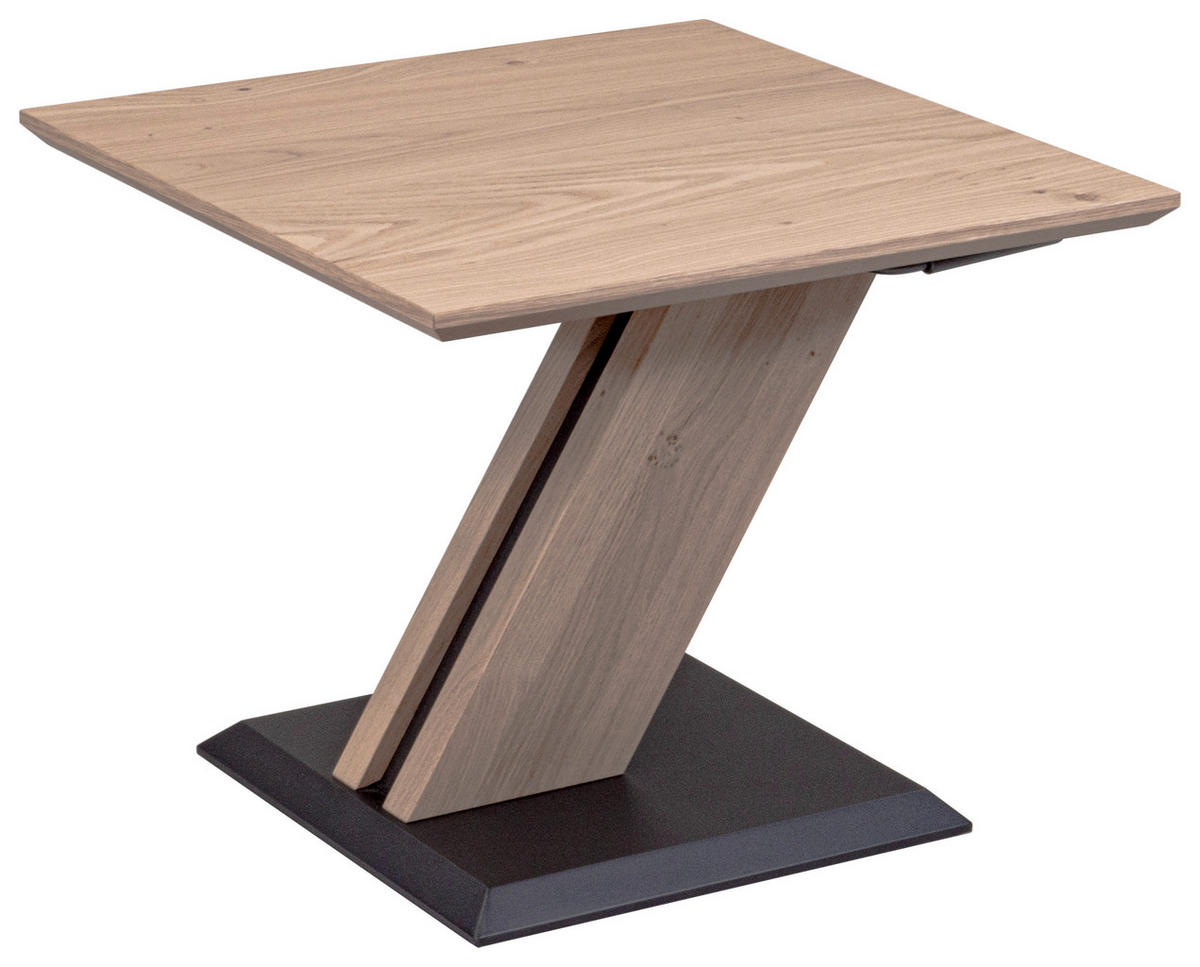 COUCHTISCH in Holz, Metall 50/50/44-61 cm  - Eiche Bianco/Anthrazit, Natur, Holz/Metall (50/50/44-61cm) - Venda