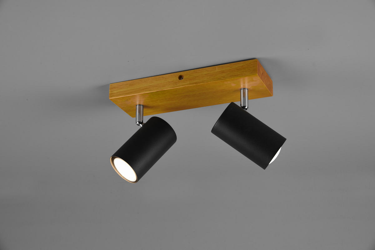 STRAHLER - Schwarz, Design, Holz/Metall (26/16/9cm) - Trio Leuchten