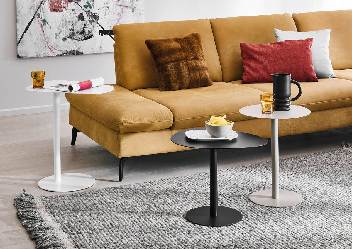 BEISTELLTISCH in Metall 53/38/60 cm  - Weiß, Trend, Metall (53/38/60cm)