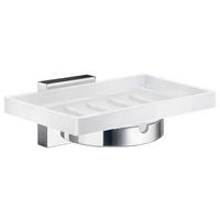 SEIFENSCHALE Metall, Keramik  - Chromfarben/Weiß, Basics, Keramik/Metall (12,3/3/9,5cm)