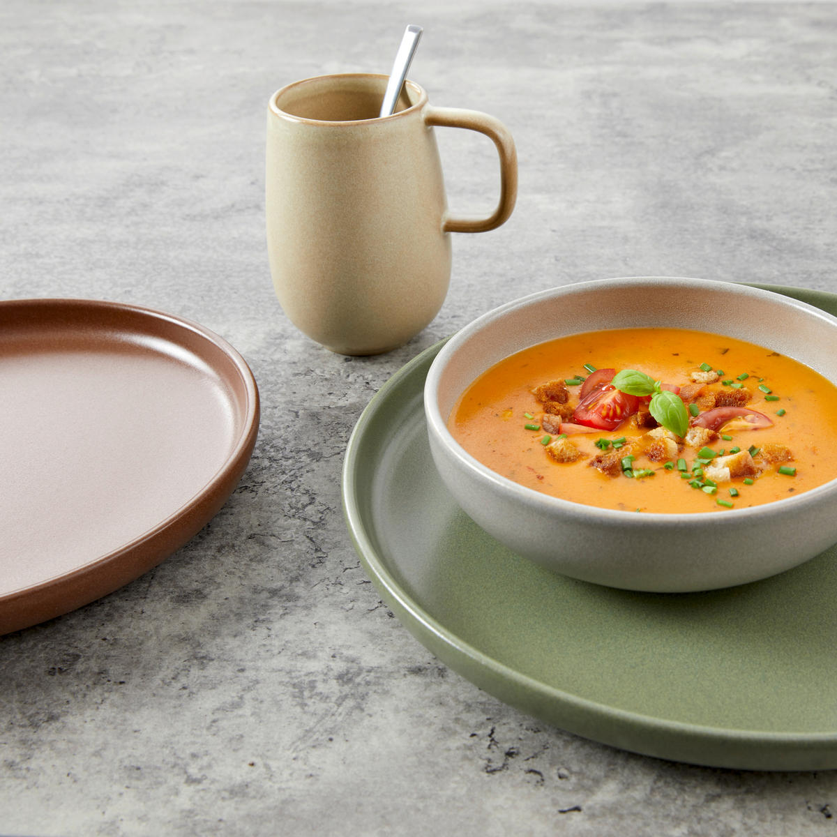 KOMBISERVICE Multicolor 16-teilig 4 Personen  - Multicolor, MODERN, Keramik (40,5/37/49,5cm) - Creatable