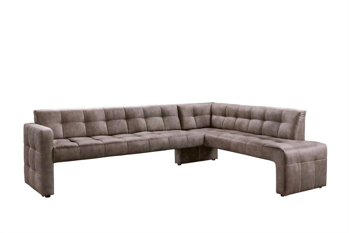 KLUPA KUTNA  smeđa  drvo, tekstil, drvni materijal      - smeđa/crna, Moderno, drvni materijal/drvo (265/197cm) - Livetastic
