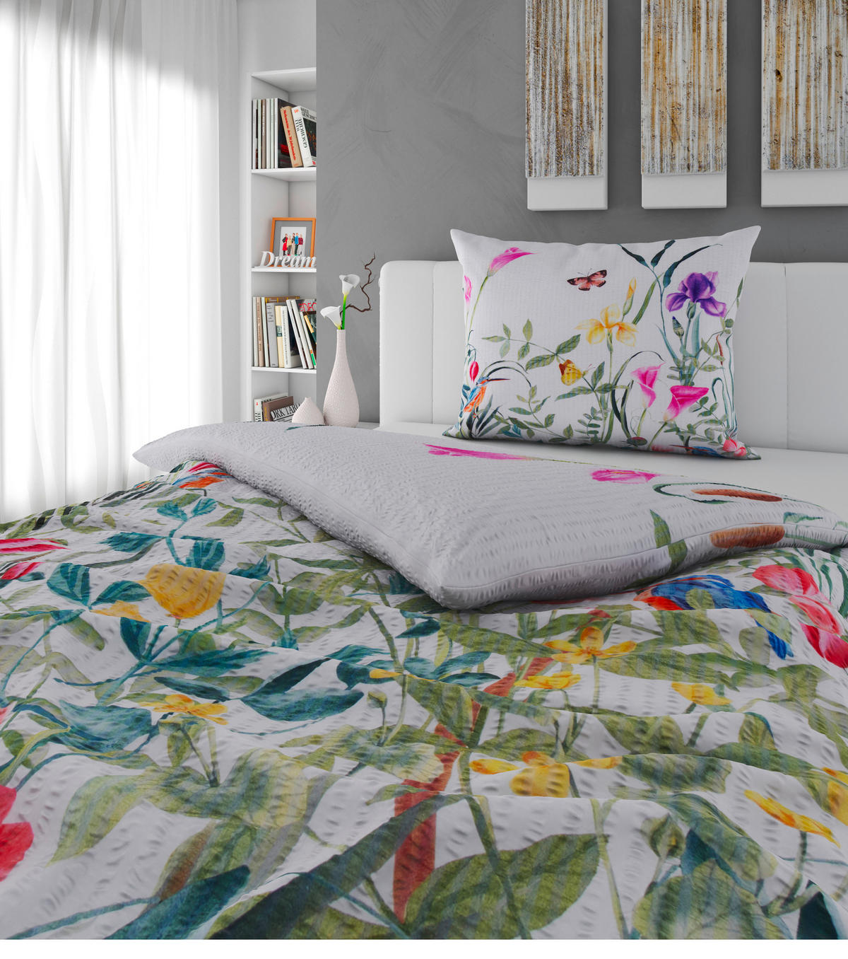 KREPOVÉ OBLIEČKY, seersucker, renforcé, viacfarebná, 140/200 cm - viacfarebná, Konventionell, textil (140/200cm) - Estella