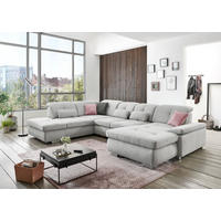 SAROKKANAPÉ fa, faalapú anyag szürke  - króm/szürke, Design, faalapú anyag/fa (260/371/195cm) - Beldomo Style